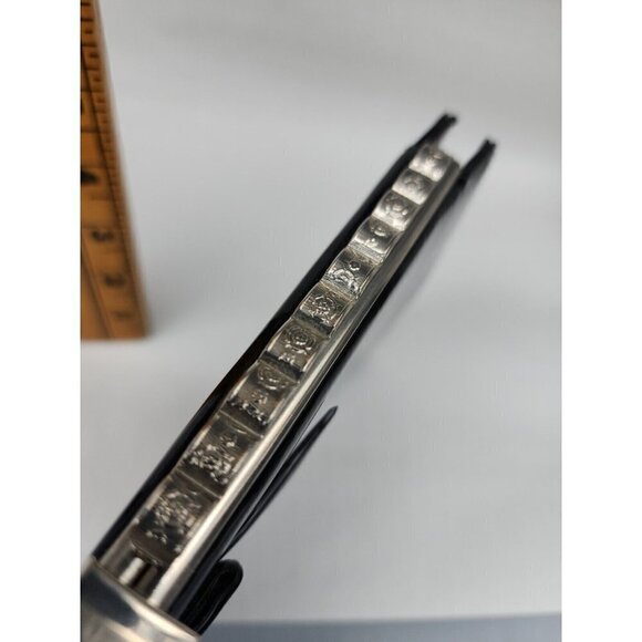 Vintage Womens Black Patent Envelope Style Wallet/Clutch 12x5.5" canada - Picture 3 of 9